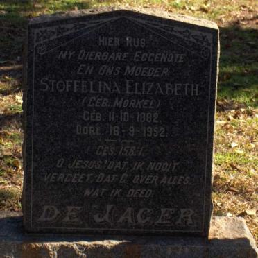 JAGER Stoffelina Elizabeth, de nee MORKEL 1882-1952