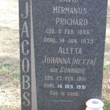 JACOBS David Hermanus Prichard 1896-1975 &amp; Aletta Johanna CONRADIE 1901-1991 
