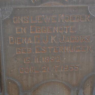 JACOBS Diena C.J.K. nee ESTERHUIZEN 1882-1955