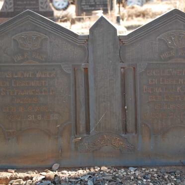 JACOBS Stefaanes C.D. 1880-1956 &amp; Diena J.K. ESTERHUIZEN 1882-1955