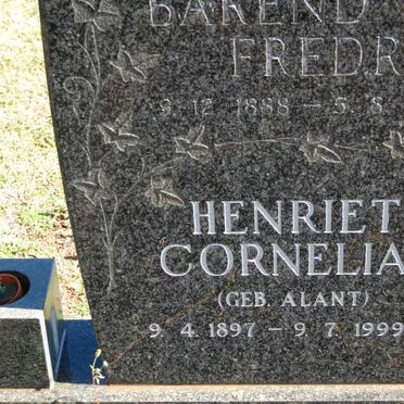 JACOBS Hendrietta Cornelia nee ALANT 1897-1999