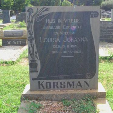 KORSMAN Louisa Johanna 1915-1969