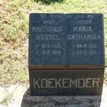 KOEKEMOER Marthinus Wessel 1895-1979 &amp; Maria Catharina 1903-1981