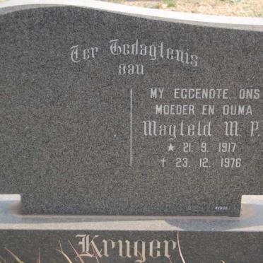 KRUGER Magteld M.P. 1917-1976