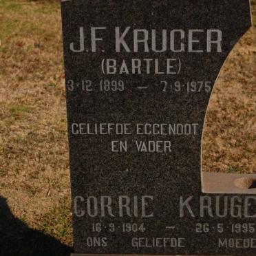 KRUGER J.F. 1899-1975 &amp; Corrie 1904-1995