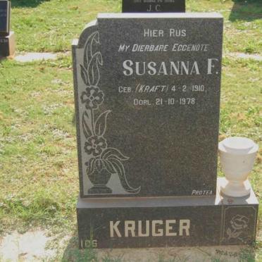 KRUGER Susanna F. nee KRAFT 1910-1978
