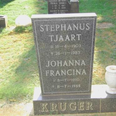 KRUGER Stephanus Tjaart 1903-1983 &amp; Johanna Francina 1910-1988