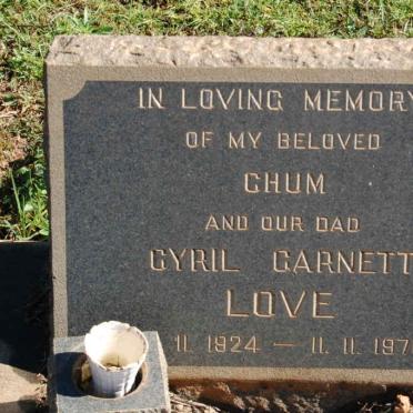 LOVE Cyril Garnett 1924-1970
