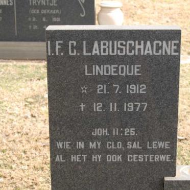 LABUSCHAGNE I.F.C. nee LINDEQUE 1912-1977