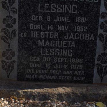 LESSING Izak Stephanus 1891-1952 &amp; Hester Jacoba Magrieta 1896-1975