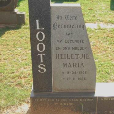 LOOTS Heiletjie Maria 1906-1986