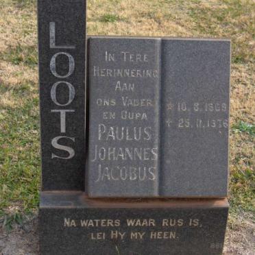 LOOTS Paulus Johannes Jacobus 1908-1976