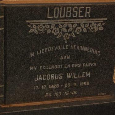 LOUBSER Jacobus Willem 1928-1968