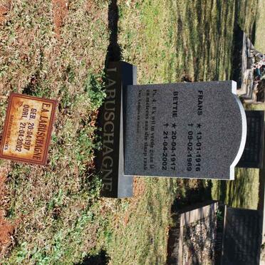 LABUSCHAGNE Frans 1916-1969 &amp; Bettie 1917-2002 :: LABUSCHAGNE E.A. 1917-2002