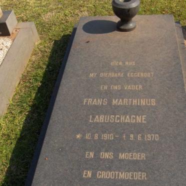 LABUSCHAGNE Frans Marthinus 1910-1970 &amp; Anna Magaretha VAN NIEKERK 1912-1975 