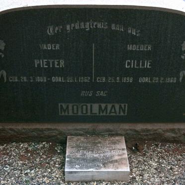 MOOLMAN Pieter 18??-1962 &amp; Cillie 1898-19?? :: MOOLMAN ? 1919-1981