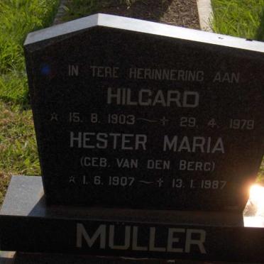 MULLER Hilgard 1903-1979 &amp; Hester Maria VAN DEN BERG 1907-1987