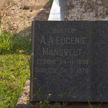 MANSVELT A.A. Eugenie 1896-1970