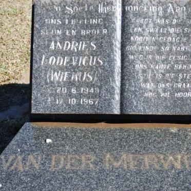 MERWE Andries Lodevicus, van der 1948-1967