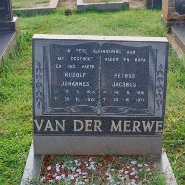 MERWE Petrus Jacobus, van der 1901-1977 :: VAN DER MERWE Rudolf Johannes 1935-1979
