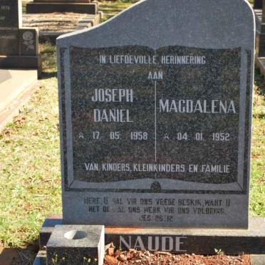 NAUDE Joseph Daniel -1958 &amp; Magdalena -1952