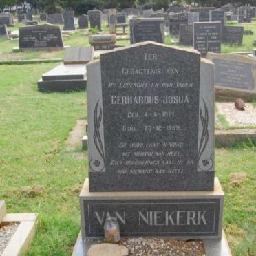NIEKERK Gerhardus Josua, van 1921-1969