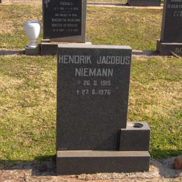 NIEMANN Hendrik Jacobus 1915-1976