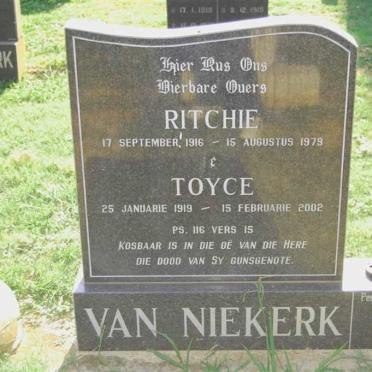 NIEKERK Ritchie, van 1916-1979 &amp; Toyce 1919-2002