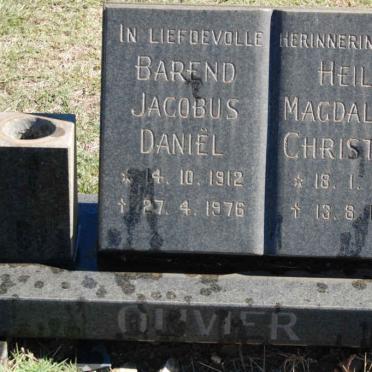 OLIVIER Barend Jacobus Daniël 1912-1976 &amp; Heila Magdalena Christina 1917-1970