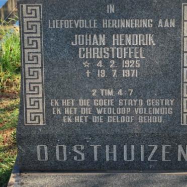 OOSTHUIZEN Johan Hendrik Christoffel 1925-1971