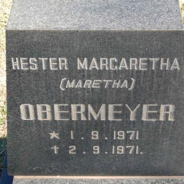 OBERMEYER Hester Margaretha 1971-1971