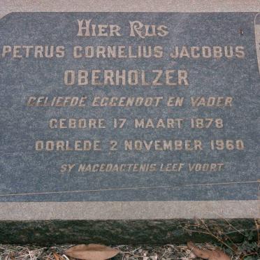 OBERHOLZER Petrus Cornelius Jacobus 1878-1960