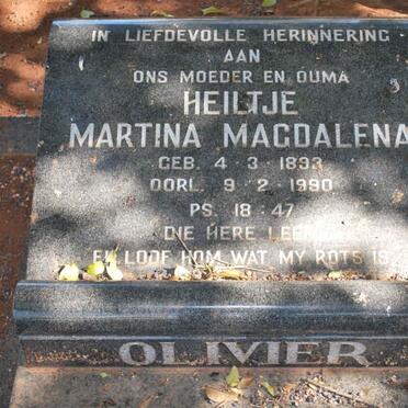 OLIVIER Heiltje Martina Magdalena 1893-1990
