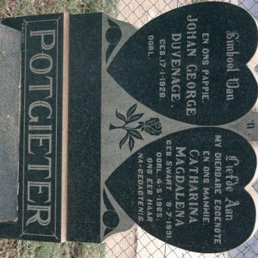 POTGIETER Johan George Duvenhage 1926- &amp; Catharina Magdalena SWART 1931-1965
