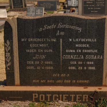 POTGIETER John 1885-1968 &amp; Cornelia Susara 1898-1988
