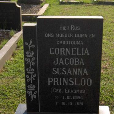 PRINSLOO Cornelia Jacoba Susanna nee ERASMUS 1894-1991