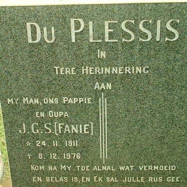 PLESSIS J.G.S., du 1911-1976