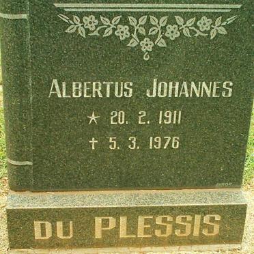 PLESSIS Albertus Johannes, du 1911-1976