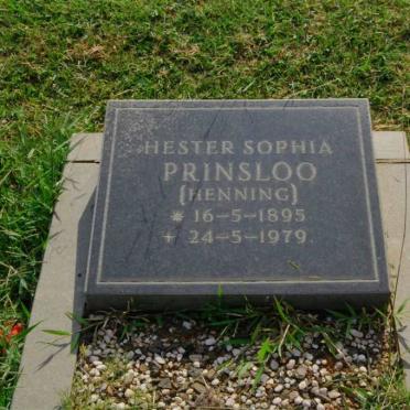 PRINSLOO Hester Sophia nee HENNING 1895-1979