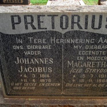 PRETORIUS Johannes Jacobus 1914-1978  &amp; Magaretha C. STRYDOM  1918-1968