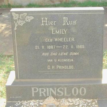PRINSLOO Emily nee WHEELER 1887-1965