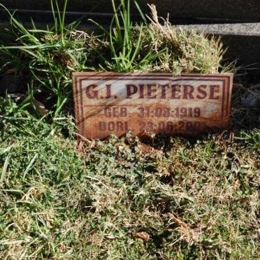 PIETERSE Gert Jacobus 1919-2001 &amp; Catharina Maria 1927-1975 :: PIETERSE G.J. 1919-2001 