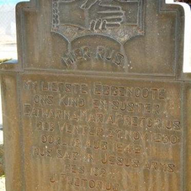 PRETORIUS Catharina Maria nee VENTER 1930-1945