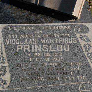 PRINSLOO Nicolaas Marthinus 1910-1989
