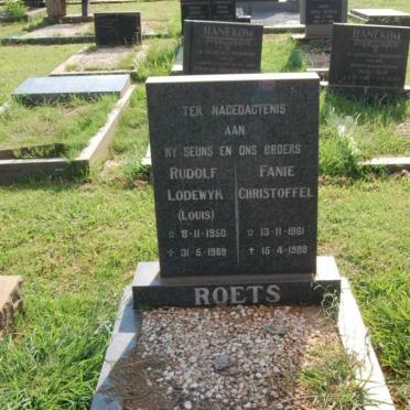 ROETS Rudolf Lodewyk 1950-1969 :: ROETS Fanie Christoffel 1961-1988