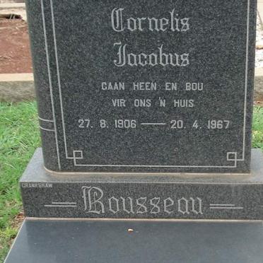 ROUSSEAU Gideon Cornelis Jacobus 1906-1967 &amp; Maria Elizabeth Catharina 1910-1989