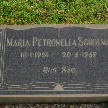 SCHOEMAN Maria Petronella 1951-1969