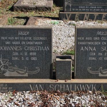 SCHALKWYK Johannes Christiaan, van 1898-1965 &amp; Anna Susanna 1901-1981