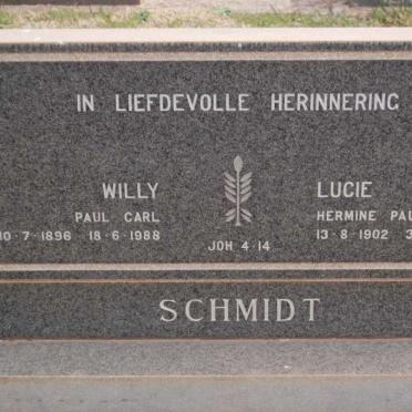 SCHMIDT Willy Paul Carl 1896-1988 &amp; Lucie Hermine Pauline 1902-1977