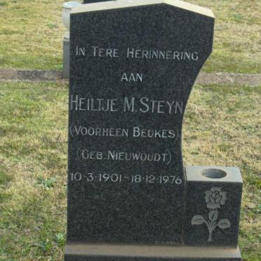 STEYN Heiltje M. nee NIEUWOUDT voorheen BEUKES 1901-1976